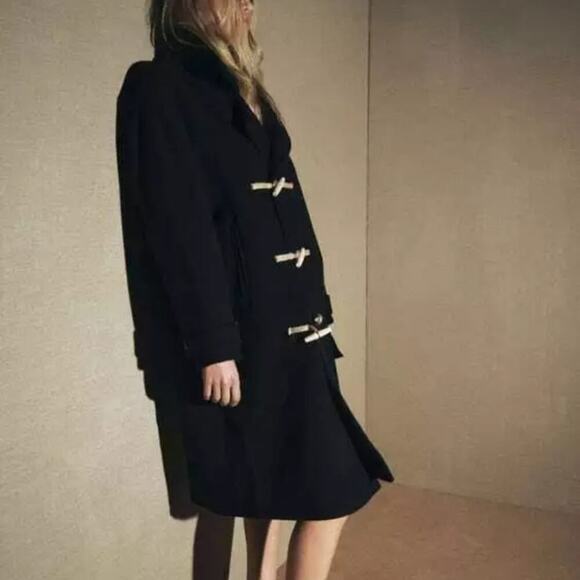 ZARA Wool Toggle Coat ZW Limited Edition Blogger Favorite Size Large New - Picture 12 of 15